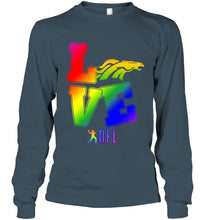 Load image into Gallery viewer, Love Denver Broncos lgbt NFL shirt