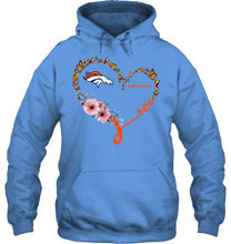 Load image into Gallery viewer, Denver Broncos butterfly heart shirt