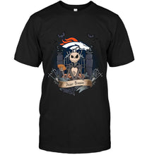 Load image into Gallery viewer, Denver Broncos Jack Skellington shirt
