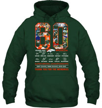 Load image into Gallery viewer, 60 years of Denver Broncos thank you for the memories shirt