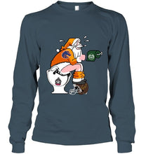 Load image into Gallery viewer, Santa Boise State Broncos in bathroom shirt