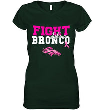 Load image into Gallery viewer, Fight like a Bronco Denver Broncos br east cancer support fan shirt