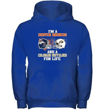 Load image into Gallery viewer, i'm a Denver Bronco and a Colorado Buffaloe for life shirt