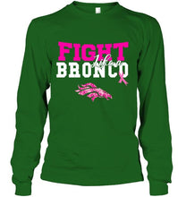Load image into Gallery viewer, Fight like a Bronco Denver Broncos br east cancer support fan shirt