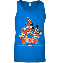 Load image into Gallery viewer, Denver Broncos mickey donald goofy fan shirt