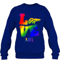 Load image into Gallery viewer, Love Denver Broncos lgbt NFL shirt