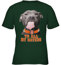 Load image into Gallery viewer, Denver Broncos to all my haters pitbull shirt