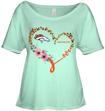 Load image into Gallery viewer, Denver Broncos butterfly heart shirt