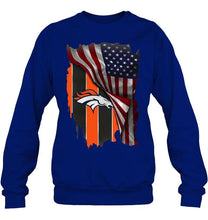 Load image into Gallery viewer, Denver Broncos american flag fan hoodie