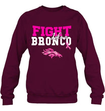 Load image into Gallery viewer, Fight like a Bronco Denver Broncos br east cancer support fan shirt