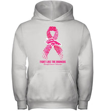 Load image into Gallery viewer, Denver Broncos fight like the Broncos br east cancer warrior shirt