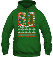 Load image into Gallery viewer, 60 years of Denver Broncos thank you for the memories shirt