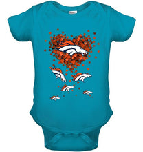 Load image into Gallery viewer, Denver Broncos tiny hearts shape shirt