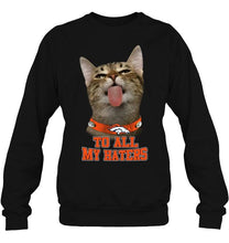 Load image into Gallery viewer, Denver Broncos cat to all my haters shirt