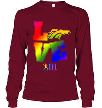 Load image into Gallery viewer, Love Denver Broncos lgbt NFL shirt