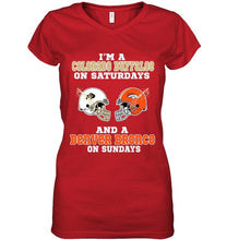 Load image into Gallery viewer, I'm Colorado Buffaloe on saturdays and Denver Bronco on sundays shirt