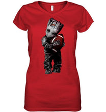 Load image into Gallery viewer, baby groot loves Denver Broncos shirt