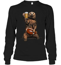 Load image into Gallery viewer, Denver Broncos Beer drinking bear shirt