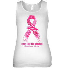 Load image into Gallery viewer, Denver Broncos fight like the Broncos br east cancer warrior shirt