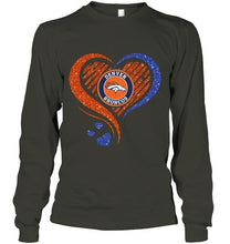 Load image into Gallery viewer, Denver Broncos heart glittering shirt