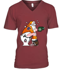 Load image into Gallery viewer, Santa Boise State Broncos in bathroom shirt