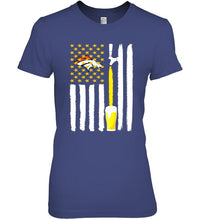 Load image into Gallery viewer, Denver Broncos Beer american flag shirt