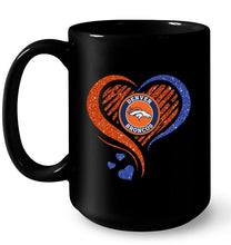 Load image into Gallery viewer, Denver Broncos heart glittering shirt