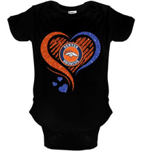 Load image into Gallery viewer, Denver Broncos heart glittering shirt