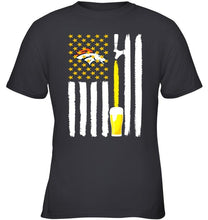 Load image into Gallery viewer, Denver Broncos Beer american flag shirt