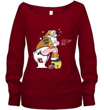 Load image into Gallery viewer, Santa Western Michigan Broncos in bathroom shirt