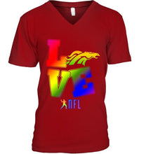 Load image into Gallery viewer, Love Denver Broncos lgbt NFL shirt