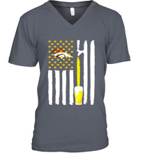 Load image into Gallery viewer, Denver Broncos Beer american flag shirt