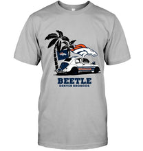 Load image into Gallery viewer, Beetle Denver Broncos on beach shirt