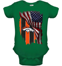 Load image into Gallery viewer, Denver Broncos american flag fan hoodie