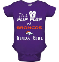 Load image into Gallery viewer, I'm a flip flop and Denver Broncos kinda girl shirt