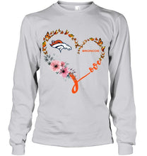 Load image into Gallery viewer, Denver Broncos butterfly heart shirt