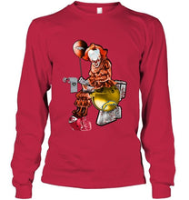 Load image into Gallery viewer, IT Denver Broncos in toilet halloween hoodie