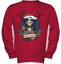 Load image into Gallery viewer, Denver Broncos Jack Skellington shirt