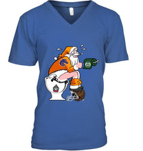 Load image into Gallery viewer, Santa Boise State Broncos in bathroom shirt