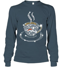 Load image into Gallery viewer, Denver Broncos coffee cup diamond glitter shirt