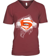 Load image into Gallery viewer, Denver Broncos Superman Ripped shirt