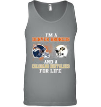 Load image into Gallery viewer, i'm a Denver Bronco and a Colorado Buffaloe for life shirt