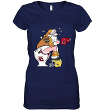 Load image into Gallery viewer, Santa Western Michigan Broncos in bathroom shirt