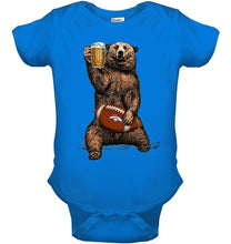 Load image into Gallery viewer, Denver Broncos Beer drinking bear shirt