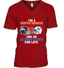 Load image into Gallery viewer, i'm a Denver Bronco and an Air Force Falcon for life shirt