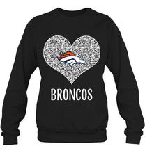 Load image into Gallery viewer, Denver Broncos heart floral pattern shirt