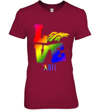 Load image into Gallery viewer, Love Denver Broncos lgbt NFL shirt