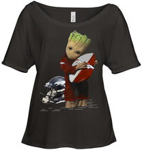 Load image into Gallery viewer, Groot loves Denver Broncos fan hoodie