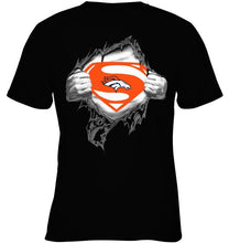 Load image into Gallery viewer, Denver Broncos Superman Ripped shirt