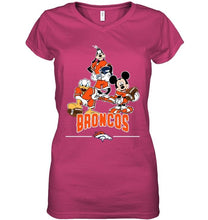 Load image into Gallery viewer, Denver Broncos mickey donald goofy fan shirt